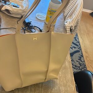 H by Halston Cream Tote Bag